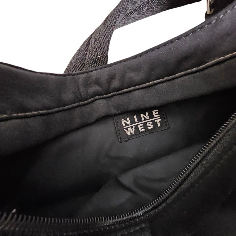 90s - 00s Nine West black fabric crossbody bag - Picture 6 of 8